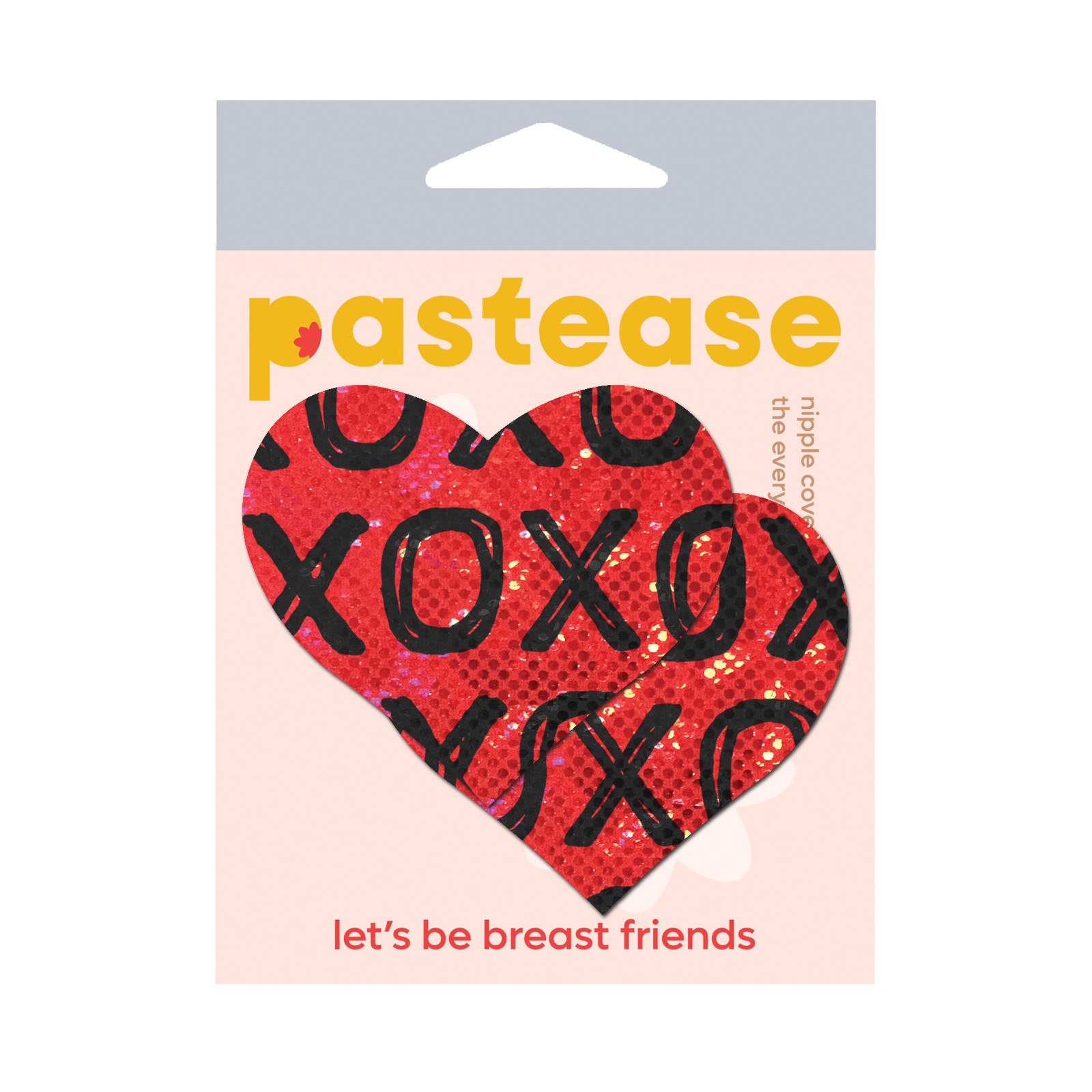 Pastease Premium Corazón XOXO Brillante Rojo Negro