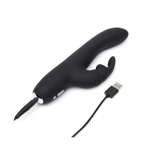 Greedy Girl Slimline Rabbit Vibrator - Rechargeable - Black