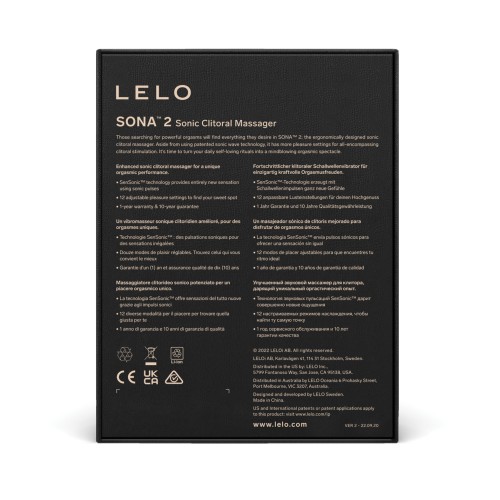 LELO Sona 2 Clitoral Stimulation Device - Black