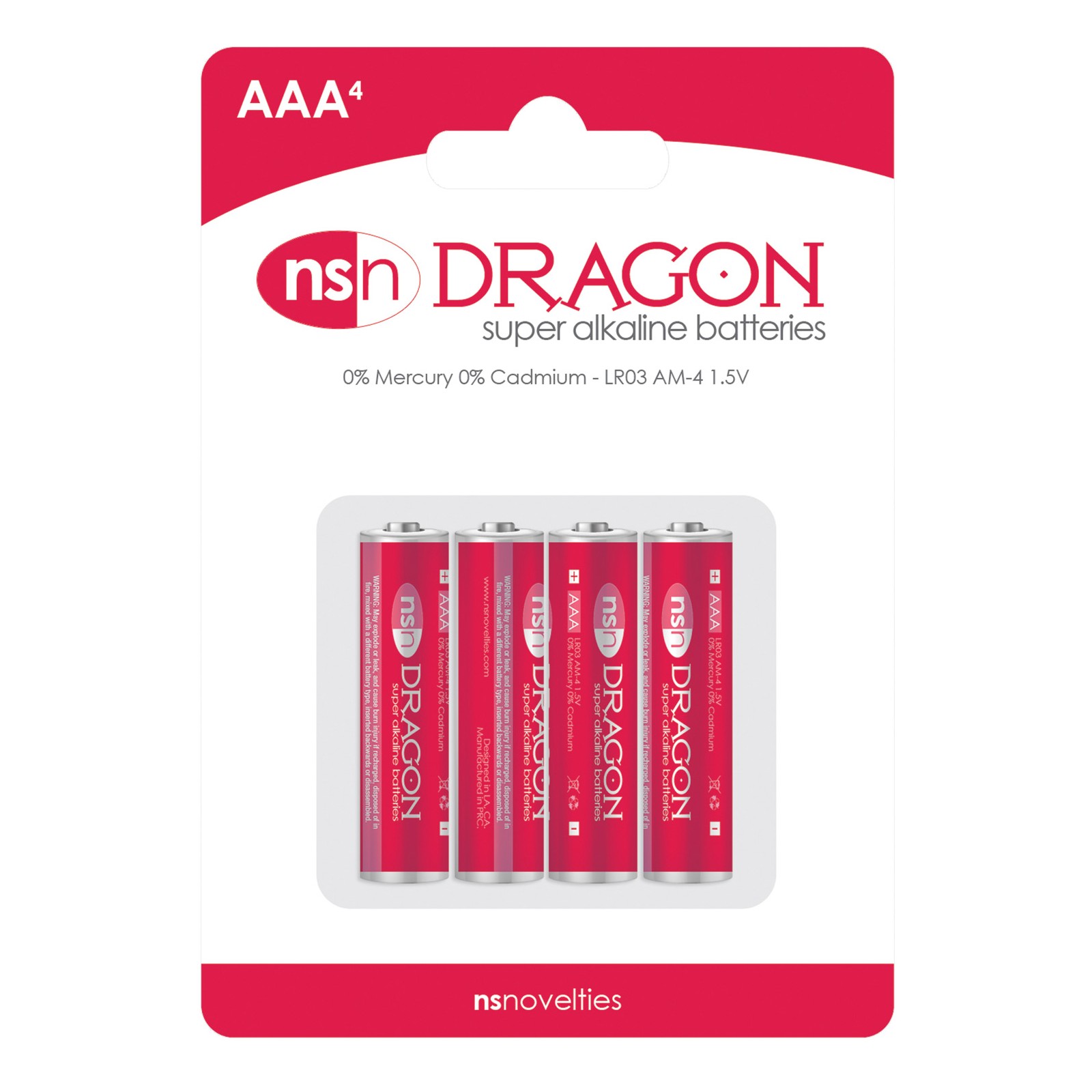 Dragon Alkaline Batteries AAA Pack of 4 - Long Lasting Power