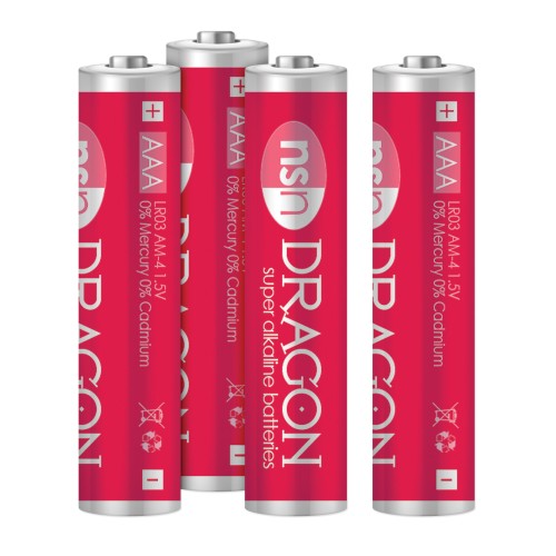 Baterías Alcalinas Dragon AAA Paquete de 4 - Energía Duradera