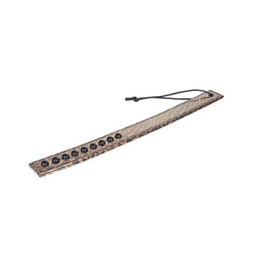 Spartacus Faux Leather Paddle in Gold for BDSM