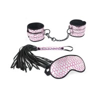 Kit de Bondage Spartacus con Restricciones de Muñeca y Máscara