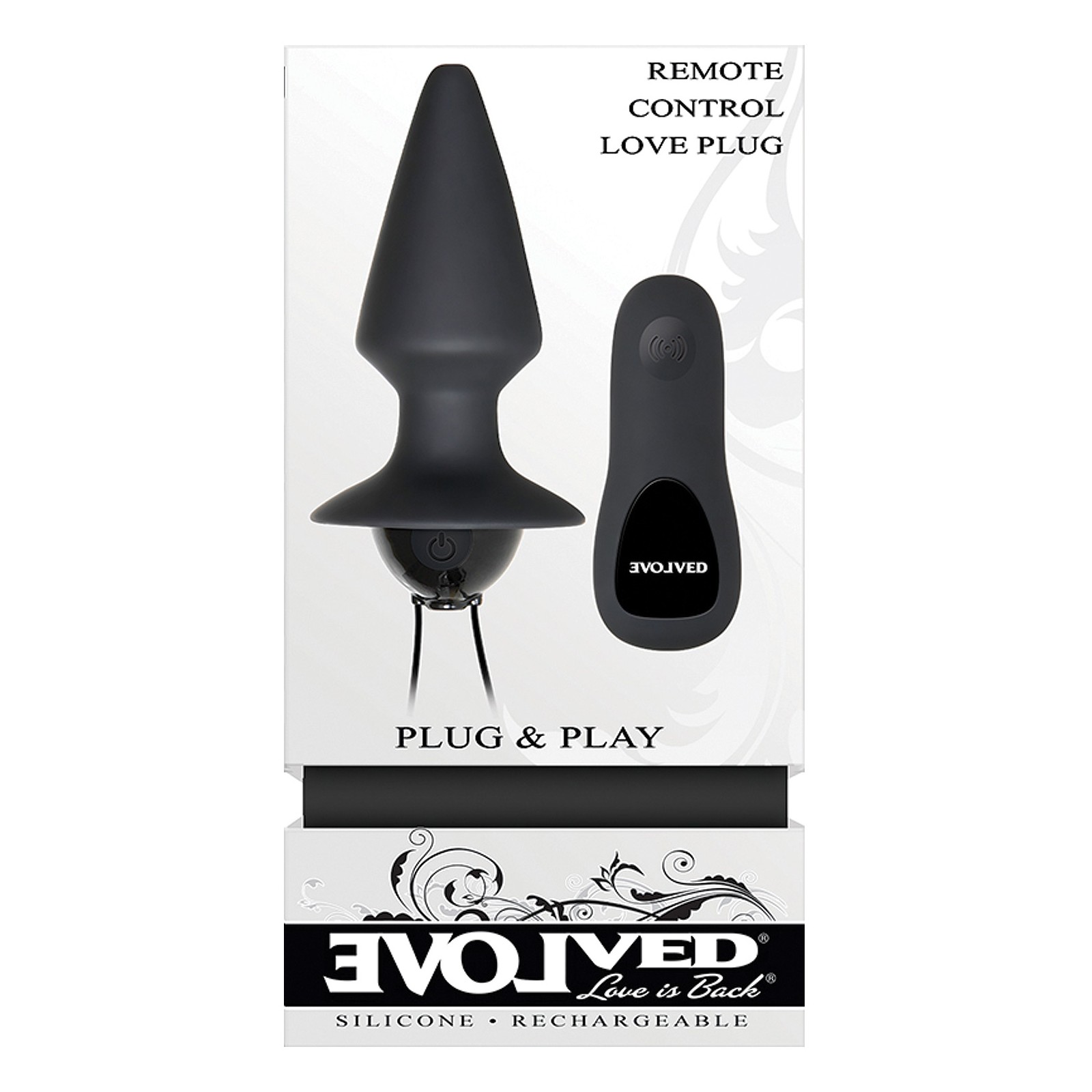 Evolved Plug Play Remote Anal Plug Black