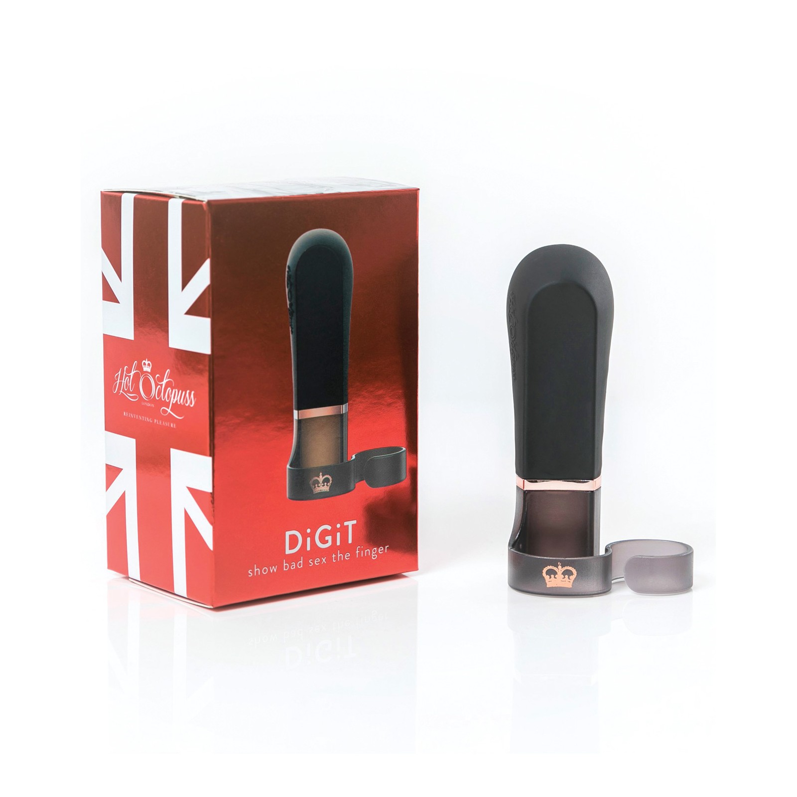 Hot Octopuss Digit Finger Vibrator - Black