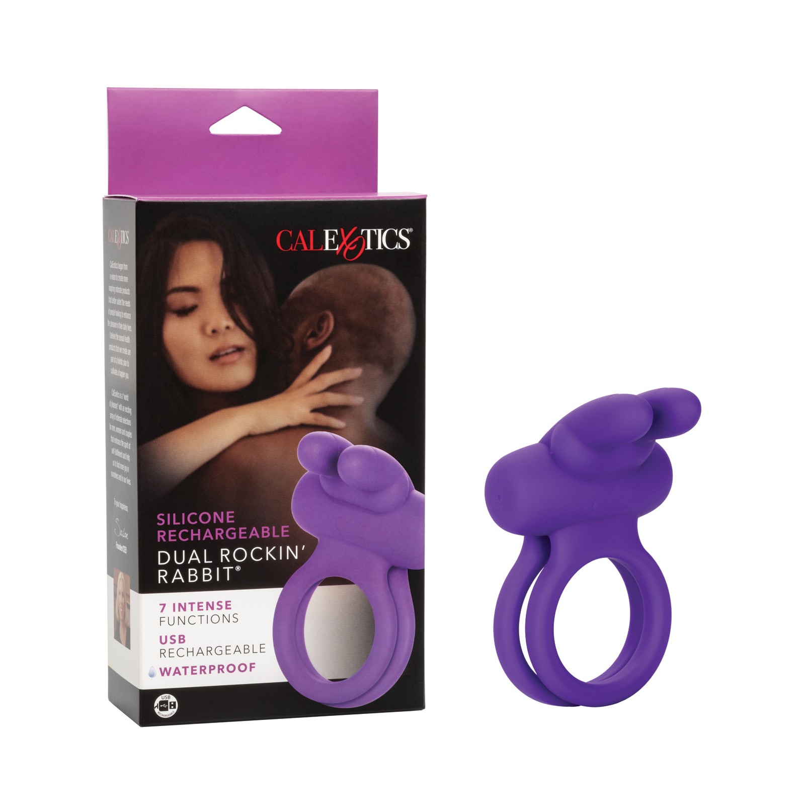 Silicone Rechargeable Rockin' Rabbit Enhancer Purple