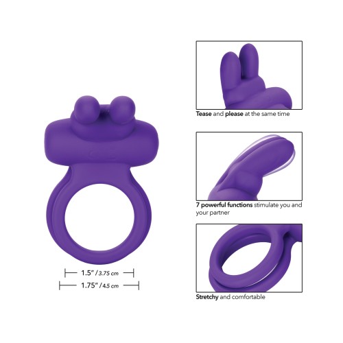 Silicone Rechargeable Rockin' Rabbit Enhancer Purple