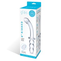 Glas Dildo de Vidrio de 8 Pulgadas con Estrías - Juguete de Placer Definitivo