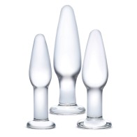 3-Piece Glass Anal Training Kit for Beginners