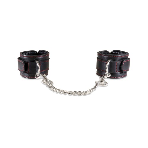 Sultra Leather Handcuffs with Chain Black