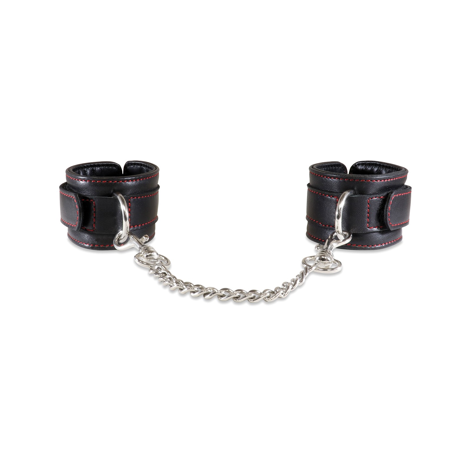 Sultra Leather Handcuffs with Chain Black