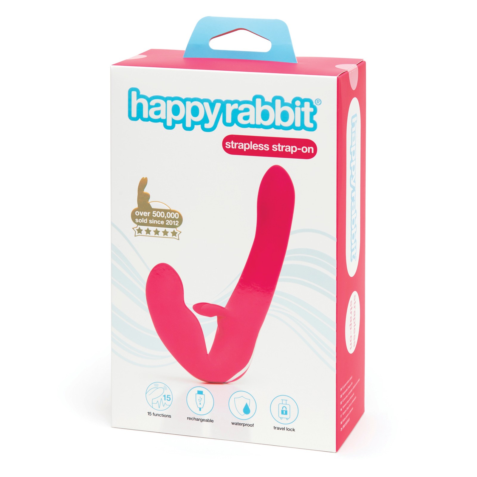 Happy Rabbit Strapless Strap-on Rabbit Vibe - Pink