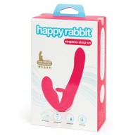 Happy Rabbit Strapless Strap-on Rabbit Vibe - Pink