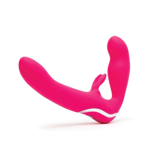 Happy Rabbit Strapless Strap-on Rabbit Vibe - Pink