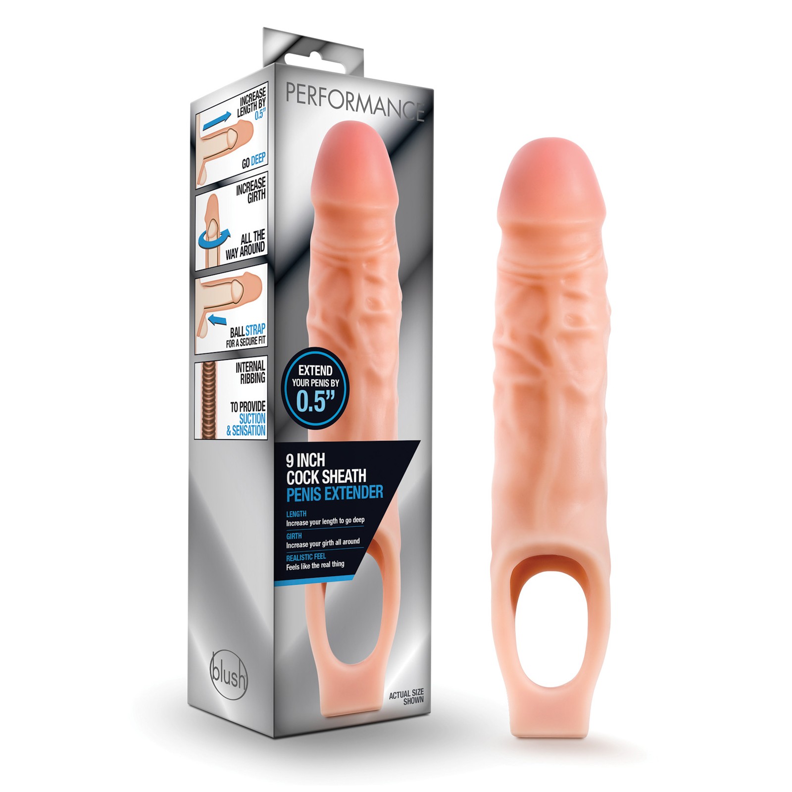 Funda para Pene de 9 Pulgadas Blush para Placer Prolongado