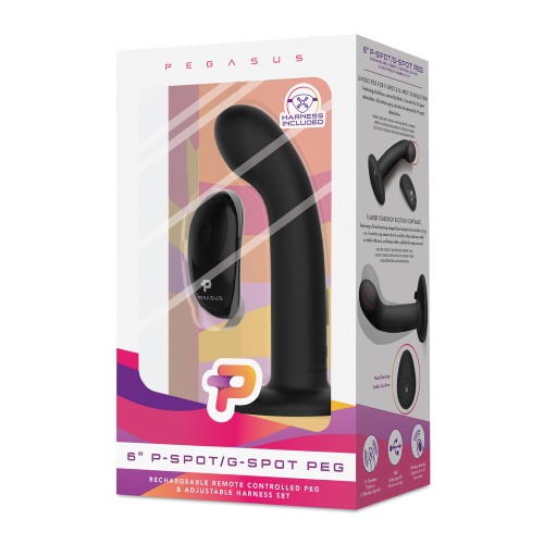 Pegasus 6" Vibrador para Estimulación del Punto G con Arnés Ajustable