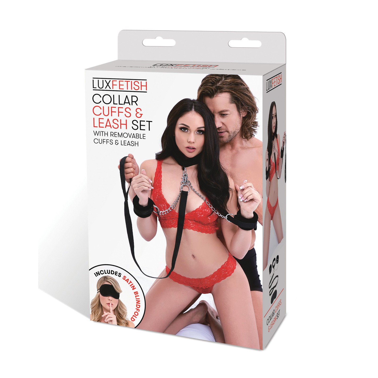 Lux Fetish Collar Cuffs & Leash Set - Playful Restraint