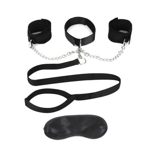 Set de Collares, Muñequeras y Correa Lux Fetish - Restricción Juguetona