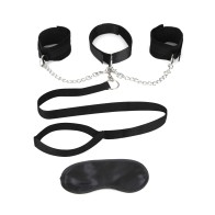 Lux Fetish Collar Cuffs & Leash Set - Playful Restraint