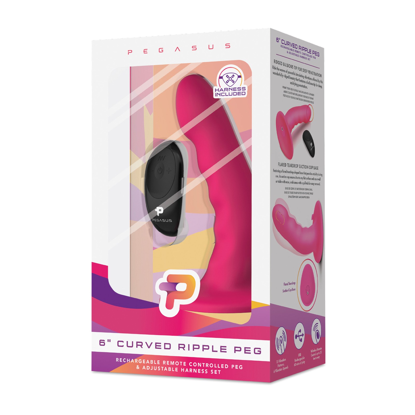 Pegaso 6 Dildo Recargable con Control Remoto