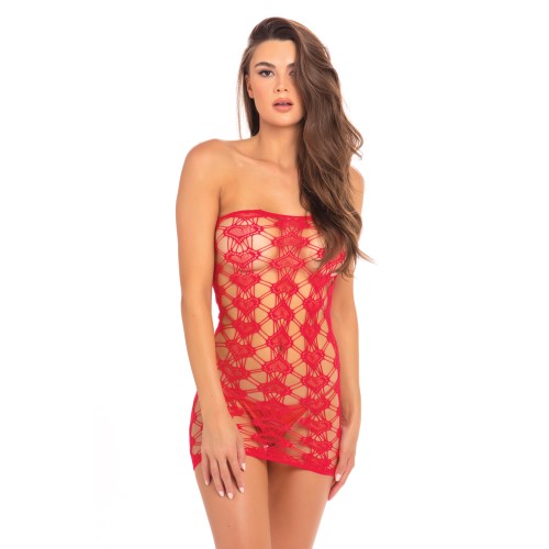 Vestido Tubo Reina de Corazones Rojo