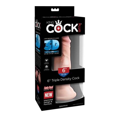 King Cock Plus 6 Inch Triple Density Cock - Premium Pleasures