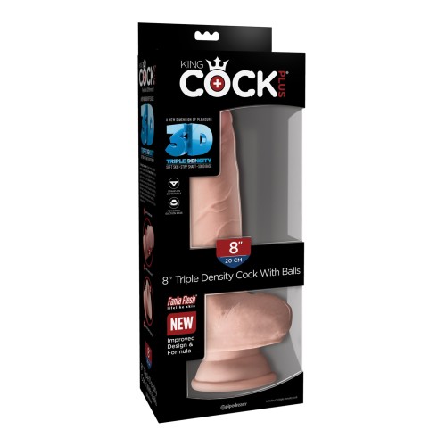 King Cock Plus 8'' Cock con Testículos