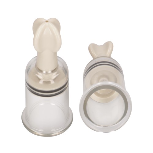 Shots Pumped Nipple Suction Set Medium Clear