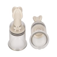 Shots Pumped Nipple Suction Set Medium Clear