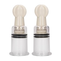 Shots Pumped Nipple Suction Set Medium Clear