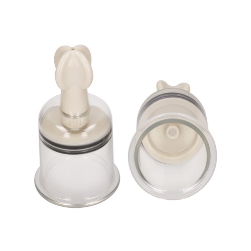 Shots Pumped Nipple Suction Cups Set Large