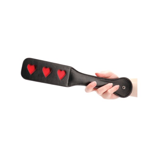 Shots Ouch Hearts Paddle Black - BDSM Fun