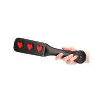 Shots Ouch Hearts Paddle Black - BDSM Fun