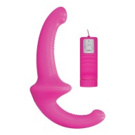 Shots Ouch Consolador Strapless Vibrante de Silicona con Control - Rosa