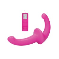 Shots Ouch Vibrating Silicone Strapless Strap On w/Controller - Pink