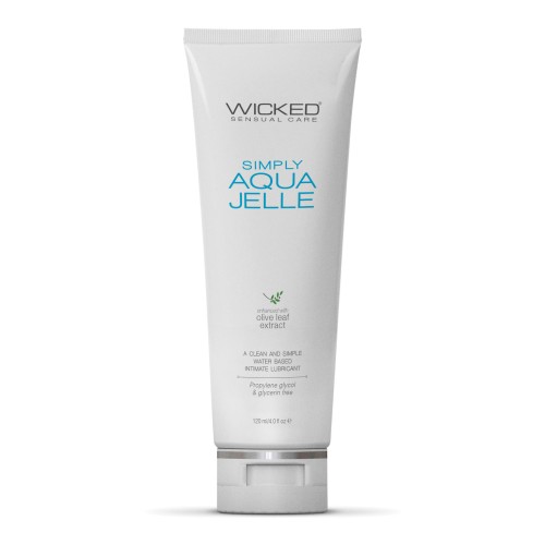 Wicked Simply Aqua Jelle Water Based Lubricant 4 oz