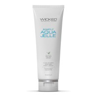 Wicked Simply Aqua Jelle Water Based Lubricant 4 oz