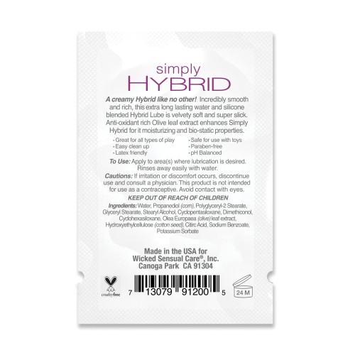 Wicked Simply Hybrid Lubricant for Intimate Pleasure