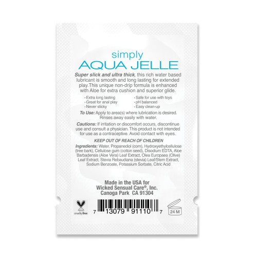 Wicked Sensual Care Simply Aqua Jelle - Water Based Lubricant