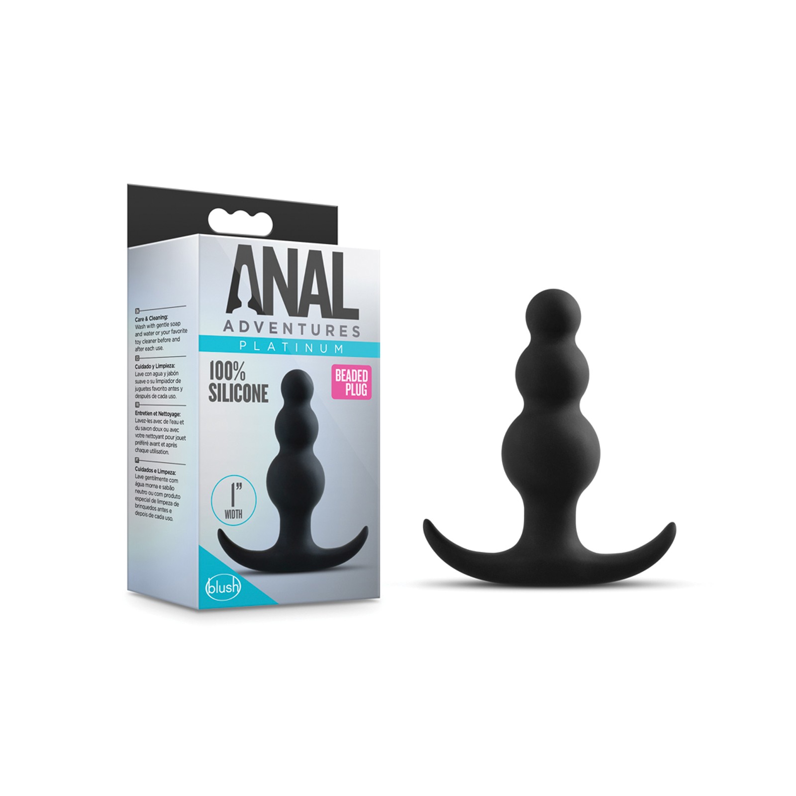 Blush Anal Adventures Beaded Plug Black