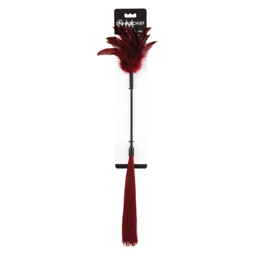 Sex & Mischief Enchanted Feather Tickler - Burgundy