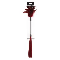 Sex & Mischief Enchanted Feather Tickler - Burgundy