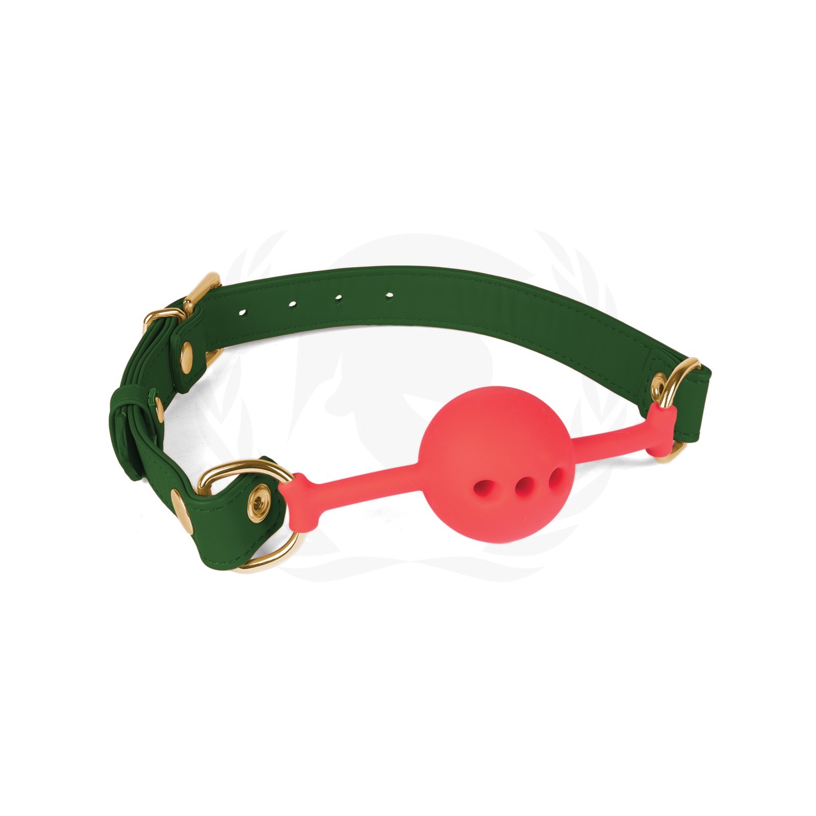 Ball Gag de Silicona Spartacus con Correas Verde 46 mm