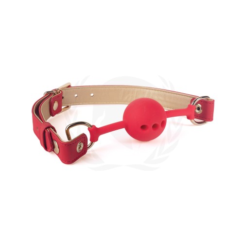 Spartacus Silicone Ball Gag in Red and Gold