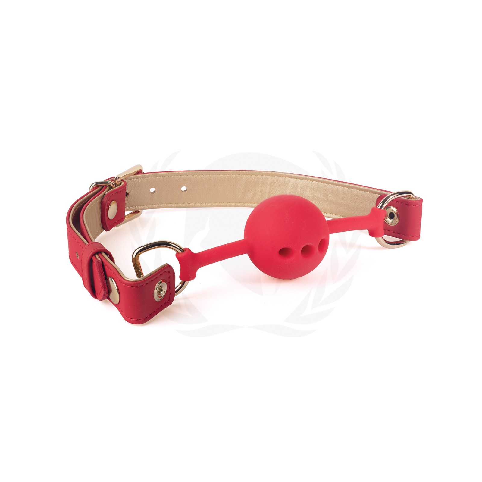 Spartacus Silicone Ball Gag in Red and Gold