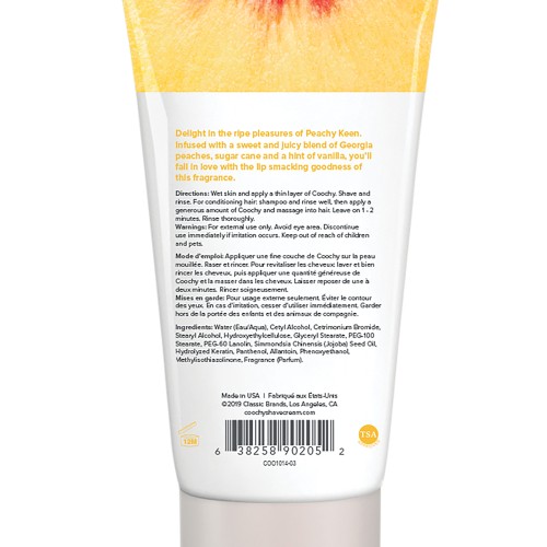 Coochy Rash Free Shave Cream Peachy Keen