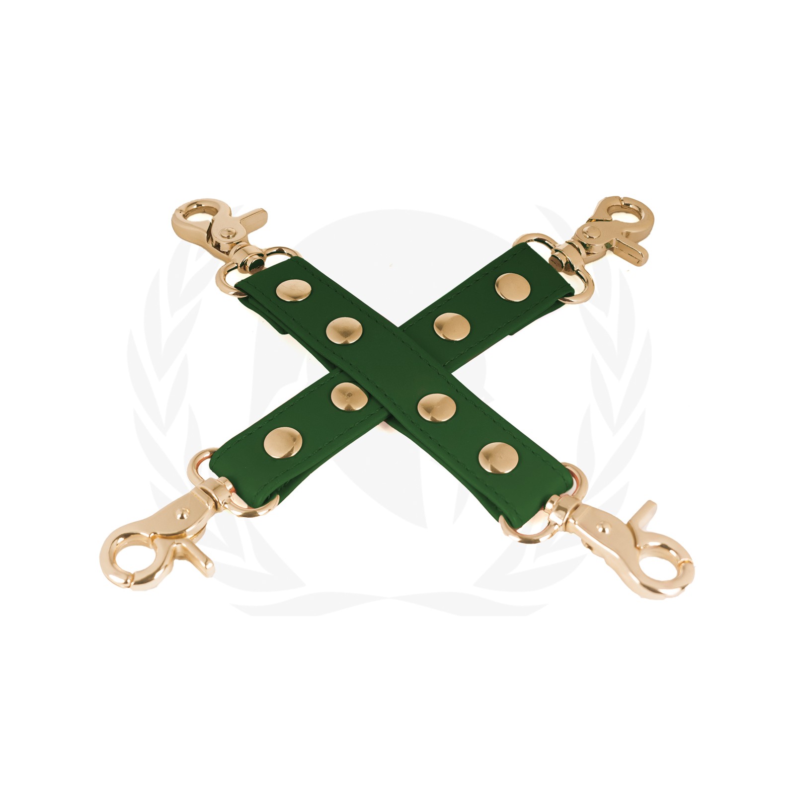 Spartacus PU Hog Tie with Gold Hardware