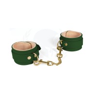 Spartacus PU Ankle Cuffs with Plush Lining