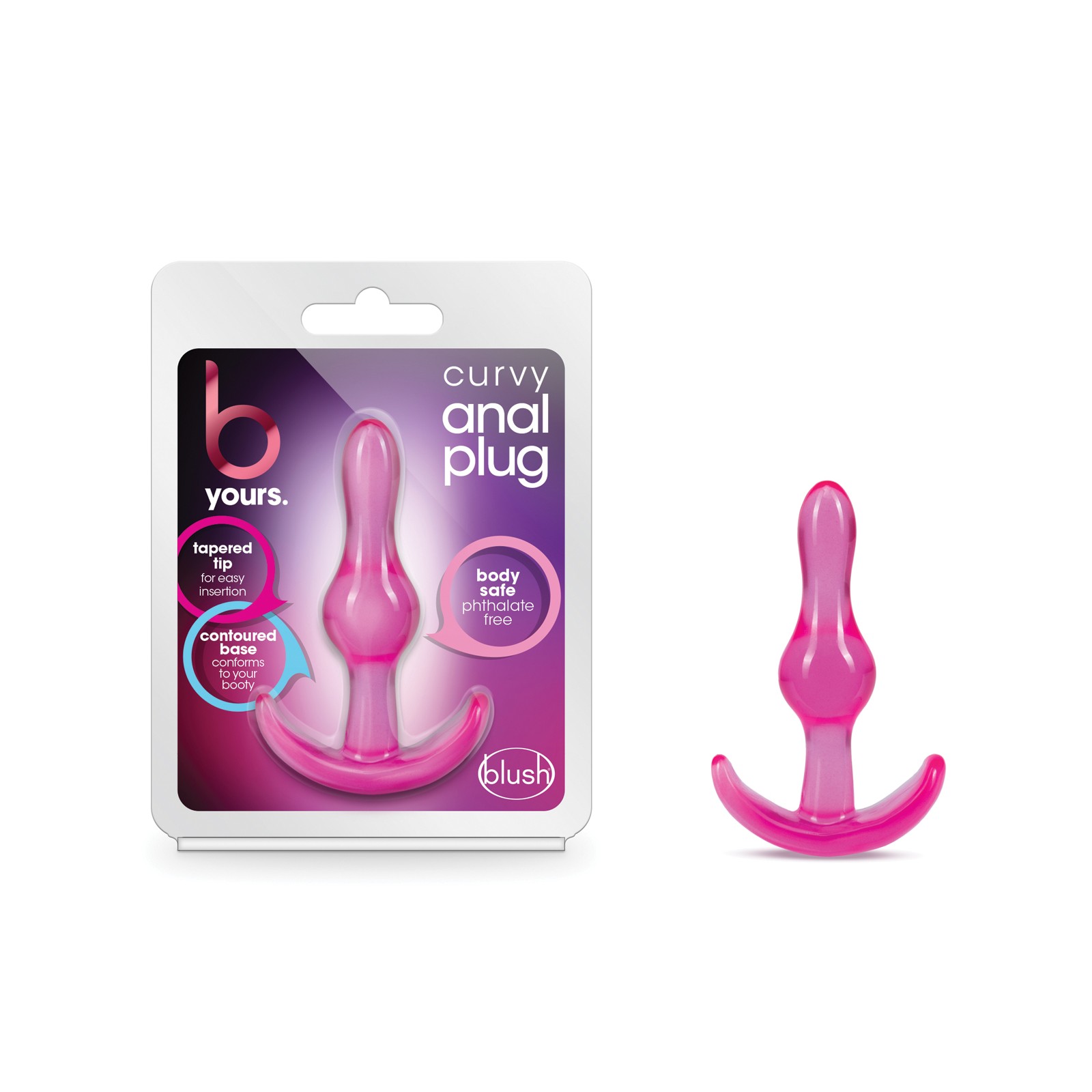 Blush B Yours Curvy Anal Plug Pink