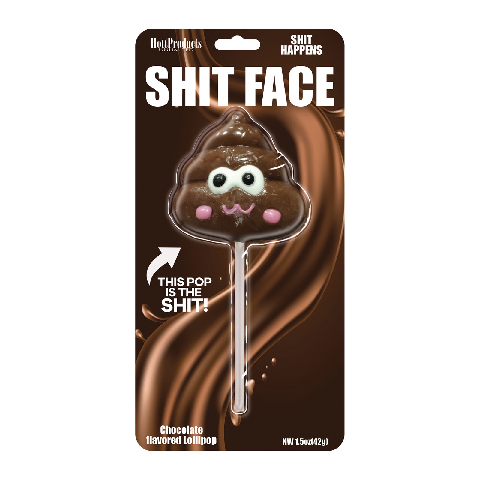 Shit Face Chocolate Poop Pop - Fun Treat